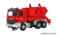 Viessmann 8053 - Spur HO 8053 H0 Feuerwehr MB ACTROS 3-achs Absetzkipper mit Rundumleuchten, Basis, Funktionsmodell