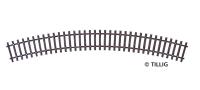 Tillig 83006 - Spur TT Schwellenband gebogen R21 - R 353 mm/30° VE12 Stück