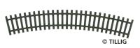 Tillig 83016 - Spur TT Schwellenband gebogen R 01- R 267 mm/30° VE 12 Stück