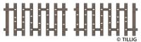 Tillig 83191 - Spur TT Flex-Schwellenband Zwangsgleis, beidseitig, 2 x 41,5mm Endstück