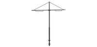 Sommerfeldt H0 108 -  Straßenbahn-Mittelmast, neue Bauart, 96 mm hoch, 5 Stück