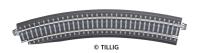 Tillig 83774 -  Spur TT Geb. Bettungsgleis Pass-Stück, R 396mm, grau