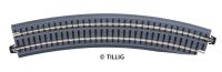 Tillig 83783 - Spur TT Geb. Bettungsgleis Pass-Stück, R 396mm, braun