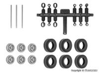 Viessmann 8439 - Spur HO  Nachrüst-Set Gummireifen für kibri Anhänger und Auflieger, Zwillingsbereifung, Ø 10,4 mm