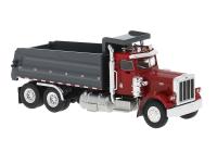 Brekina 86290 - Spur HO Peterbilt 359 Kipper, rot/dunkelgrau