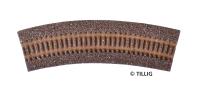 Tillig 86303 - Spur TT Gleisbettung dunkel, R11 - R14