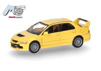 Herpa 87MC000004 - Spur HO MicroCity: Mitsubishi Lancer Evolution 9 (2005-2007), gelb