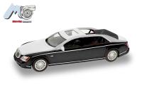 Herpa 87MC000026 - Spur HO MicroCity: Maybach 62S, schwarz/silber (2002-2013)