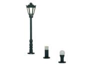 Viessmann 6160 - Spur HO Gartenleuchten-Set,3 Leuchten, schwarz