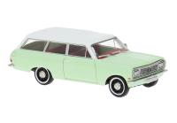 Brekina 20479 Spur HO Opel Rekord B Caravan hellgrün/weiss 1965