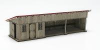 Igra Modell 160019 - Spur TT Warteraum aus Holz, Lasercut Bausatz