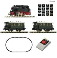 Fleischmann 5160003 - Spur N Analog Start Set: Dampflokomotive BR 80 mit Personenzug