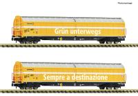 Fleischmann 6660155 - Spur N 2-tlg. Set: Großraum-Schiebewandwagen, Wascosa