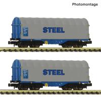 Fleischmann 6660173 - Spur N 2-tlg. Set: Schiebeplanenwagen, ÖBB