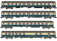 Hobbytrain  H22206 - Spur N 4er Set Personenwagen DB, Ep.IV, Turnus Ferienzug, Set 1