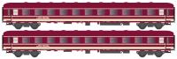Hobbytrain H22210 - Spur N  2er Set Liegewagen Bcm 243 Euro-Express, Ep.VI