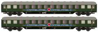 Hobbytrain H22215 - Spur N 2er Set Liegewagen Bcm 53 DB/Apfelpfeil, Ep.IV, grün