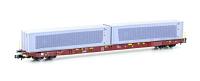 Hobbytrain H23101 - Containertragwagen Sggnss 80' der Metrans, Ep.VI