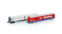 Hobbytrain H23442 - N 2er Set HABIS Schiebewandwagen der SNCF/KRONENBOURG, Ep.IV