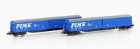 Hobbytrain H23445 - Spur N 2ER SET SCHIEBEWANDWAGEN HABIS PIMK RAIL, EP.VI
