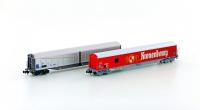 Hobbytrain H23470 - 2er Set Schiebewandwagen Habis SNCF + Kronenbourg, Ep.IV-V