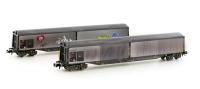 Hobbytrain H23471 - 2er Set Schiebewandwagen Habils SBB, Ep.V gealtert+Graffiti