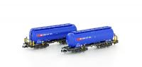 Hobbytrain H23486 - 2tlg. Silowagen Uacs SBB blau Ep.VI