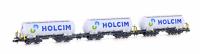 Hobbytrain H23492 - Spur N 3er Set Zementsilowagen Uacs Holcim, Ep.VI, neues Logo