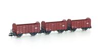 Hobbytrain H24302 - Spur N 3ER SET OFFENE GÜTERWAGEN FBKK SBB, EP.IV, MIT SBB KREUZ
