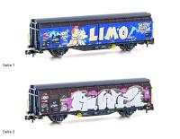 Hobbytrain H24667 - Schiebewandwagen Hbbillns SBB, Ep.VI, Graffiti-Serie (5)