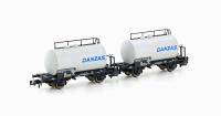 Hobbytrain H24834 - Spur N 2er Set Leichtbau-Kesselwagen DB/Danzas, Ep.IV