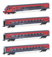 Hobbytrain H25228 - Spur N 4er Set Personenwagen ÖBB Railjet, Ep.VI, Set 1