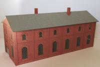 Laffont H2721 - Spur HO  Produktionshalle in Ziegelbauweise dunkelrot