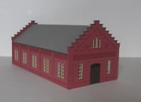 Laffont H301 -  Spur HO Maschinenhalle mit Ziegelfassade dunkelrot