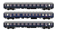 Hobbytrain H43047 - Spur HO  3er Set Personenwagen DB, Ep.IIIb, F15/16 Sachsenross, AC
