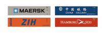 Hobbytrain H9014 - Spur N 4er Set 40′ Container, Set 1