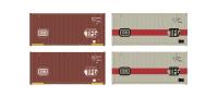 Hobbytrain H9017 - Spur N 4er Set 20′ DB Container, Set 2