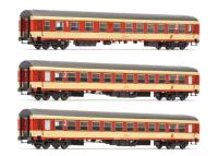 Jägerndorfer 90302 - Spur HO 3ER SET UIC-X PERSONENWAGEN ÖBB, EP.IV, SPARLACK