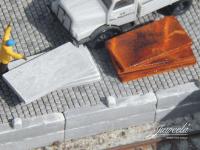 Juweela 21311 - Spur TT Ladegut Betonplatten + Brammen rostig, 10+10