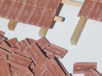 Juweela 22098 - Spur 1:24  Dachziegel Herzziegel, rot, 120 Stück