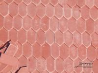 Juweela 23462 - Spur 1:35  Biberschwanz Spitzschnitt rot dunkel, 1500 Stück