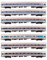 Kato/Lemke K106-105 - Spur N 7er Set Personenwagen, Amfleet Amtrak, Ep.VI, Historic