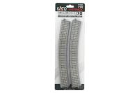 Kato/Lemke K2-252 - Spur HO Gleis gebogen R790mm 22,5° Übergangsgleis Betonschwellen