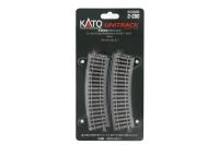Kato/Lemke K2-280 - Spur HO Gleis gebogen R370mm 22,5°