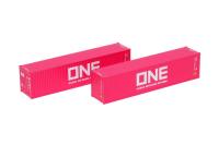 Kato/Lemke K23580A - Spur N 2ER SET 40’CONTAINER ONE, MAGENTA