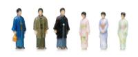 Kato/Lemke K24-249N - Spur N 6er Set Figuren in traditioneller jap. Kleidung