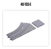 Kato/Lemke K40-103-E - Spur N UNITRAM Gebogenes Gleis R180-45, links, unbedruckt