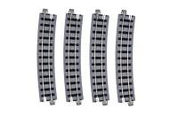 Kato/Lemke K52-250 - Spur HOe Schmalspurgleis gebogen R481-15 (4 Stk.)