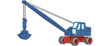 MiNis/Lemke LC4701 - FUCHS F 301 BAGGER, GITTERMAST M. SCHAUFEL, BLAU/ROT