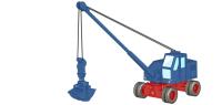 MiNis/Lemke LC4702 - Spur N FUCHS F 301 BAGGER M. SCHAUFEL, BLAU/ROT